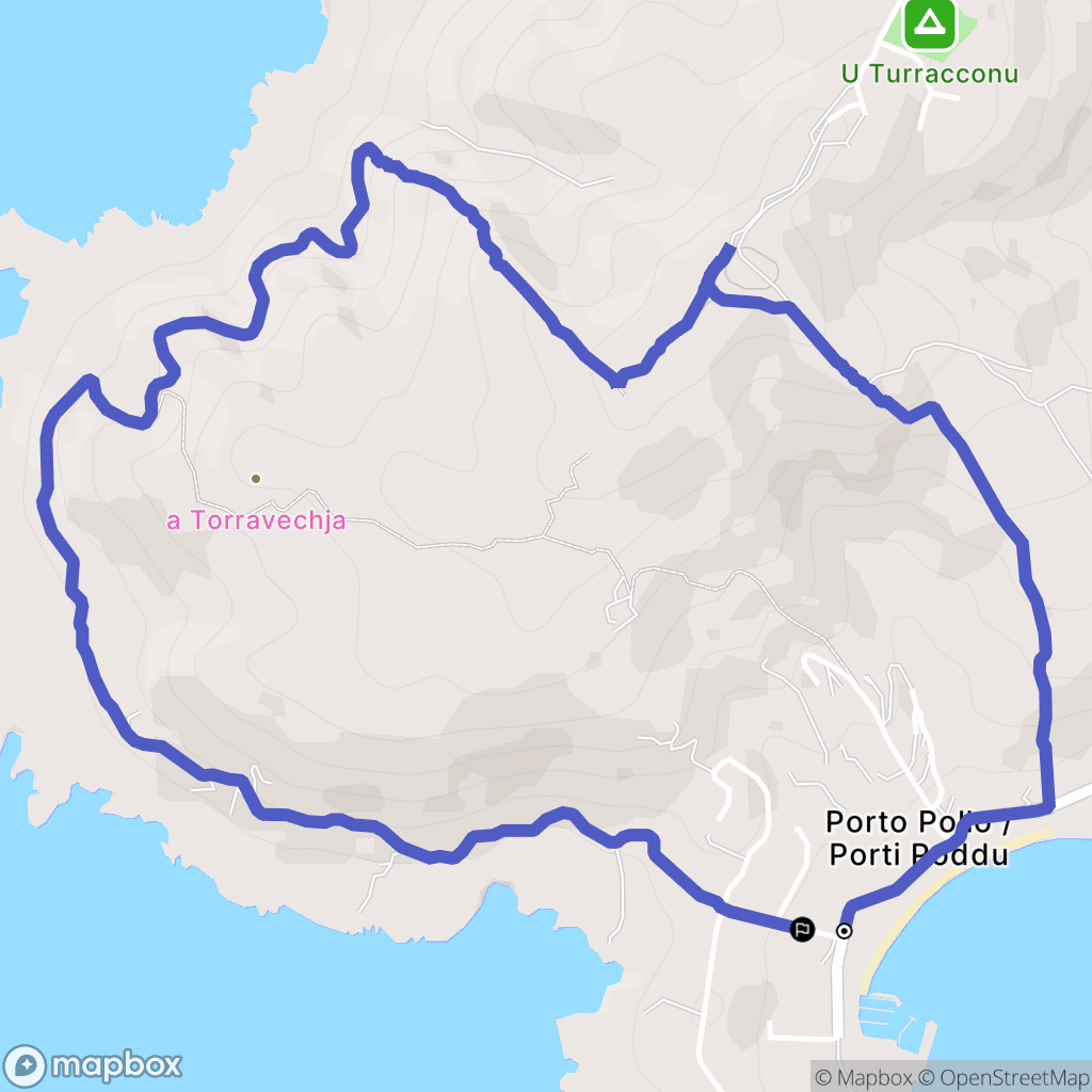 Serra-di-Ferro : carte du parcours de randonnée - France