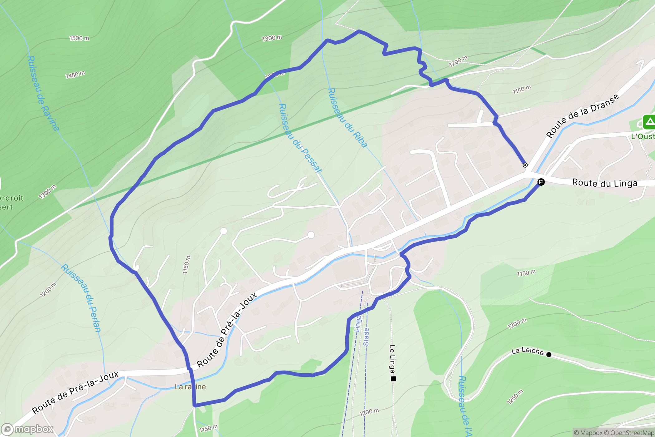 Châtel : carte du parcours de randonnée - France