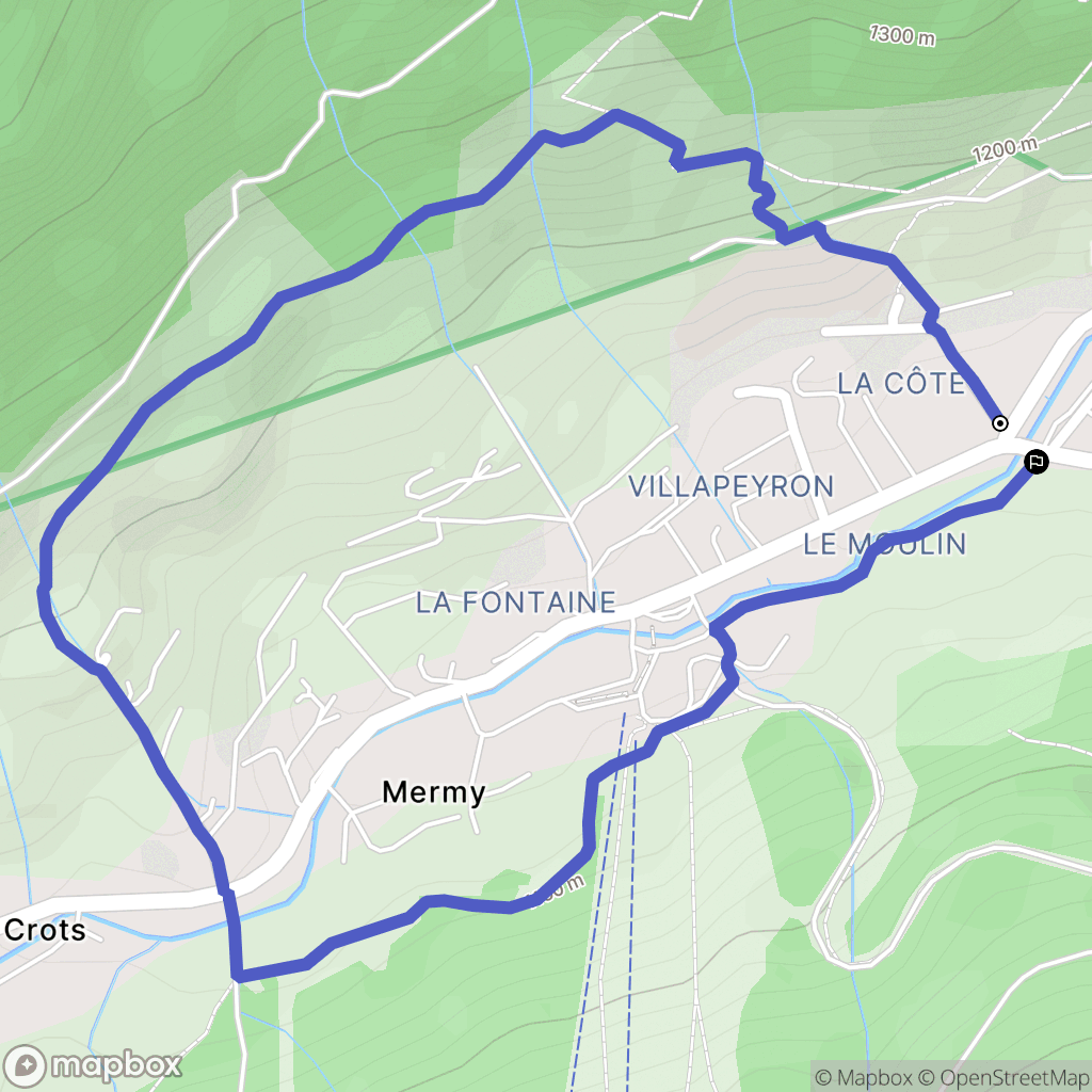 Châtel : carte du parcours de randonnée - France