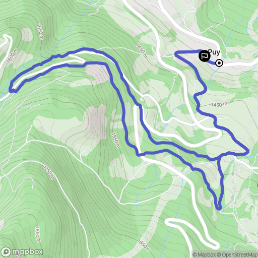 Puy-Saint-Vincent : carte du parcours de randonnée - France