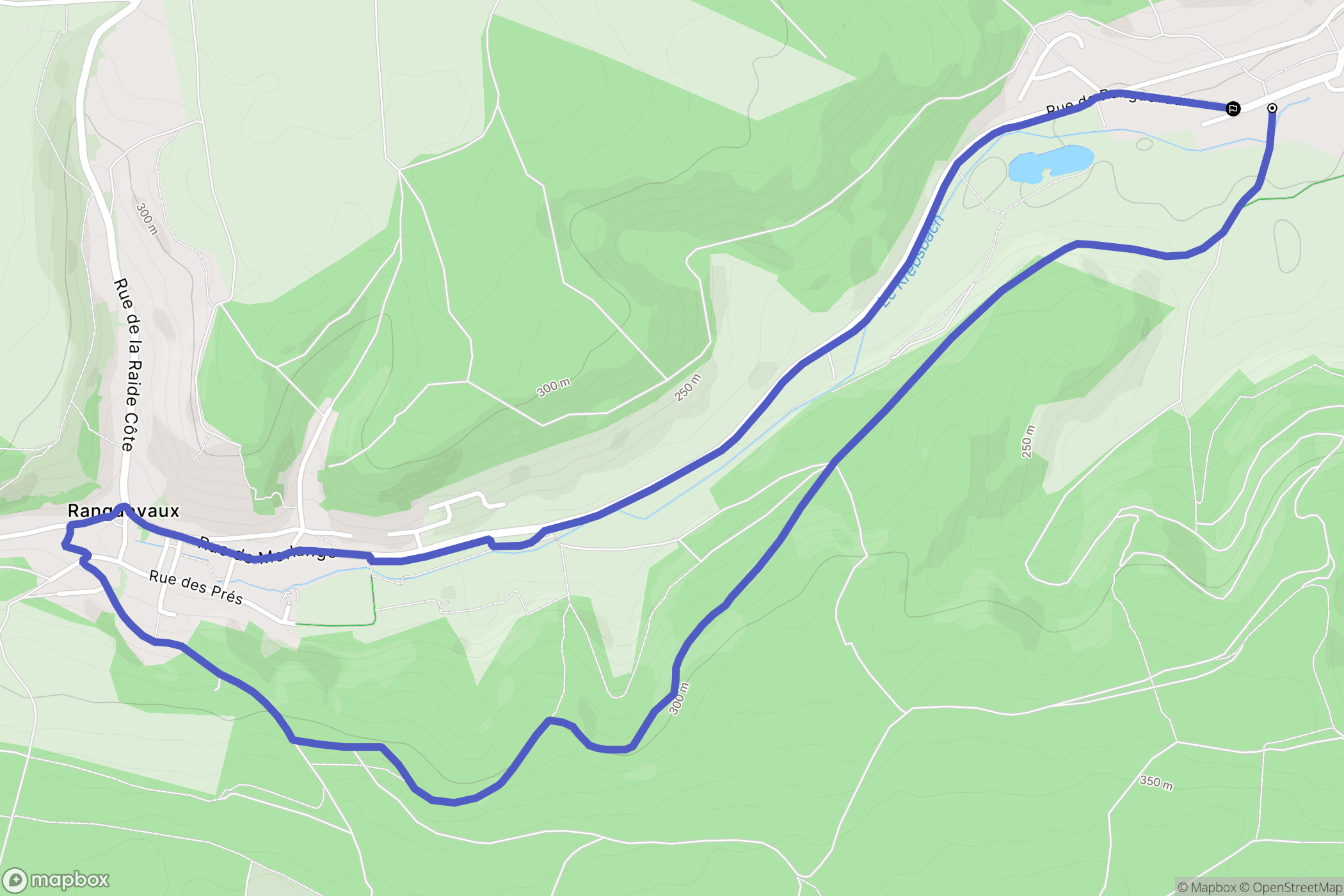 Fameck : carte du parcours de randonnée - France