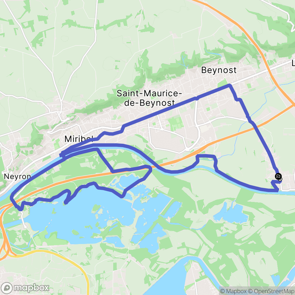 Thil : carte du parcours de randonnée - France