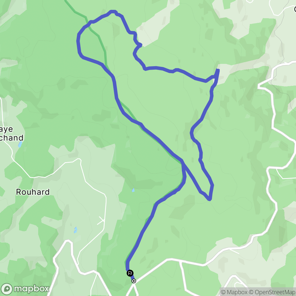 Saint-Anthème : carte du parcours de randonnée - France