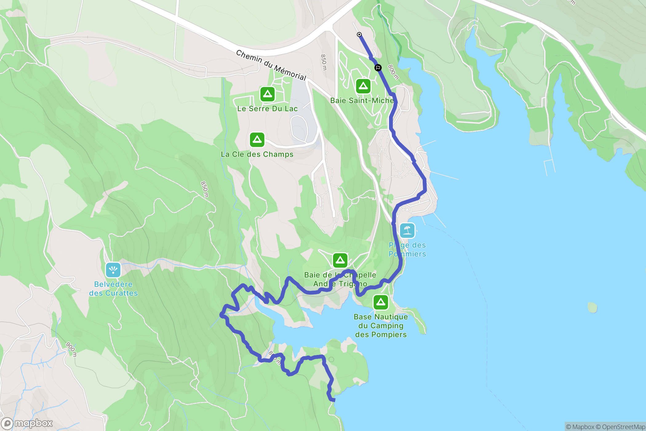 Chorges : carte du parcours de randonnée - France