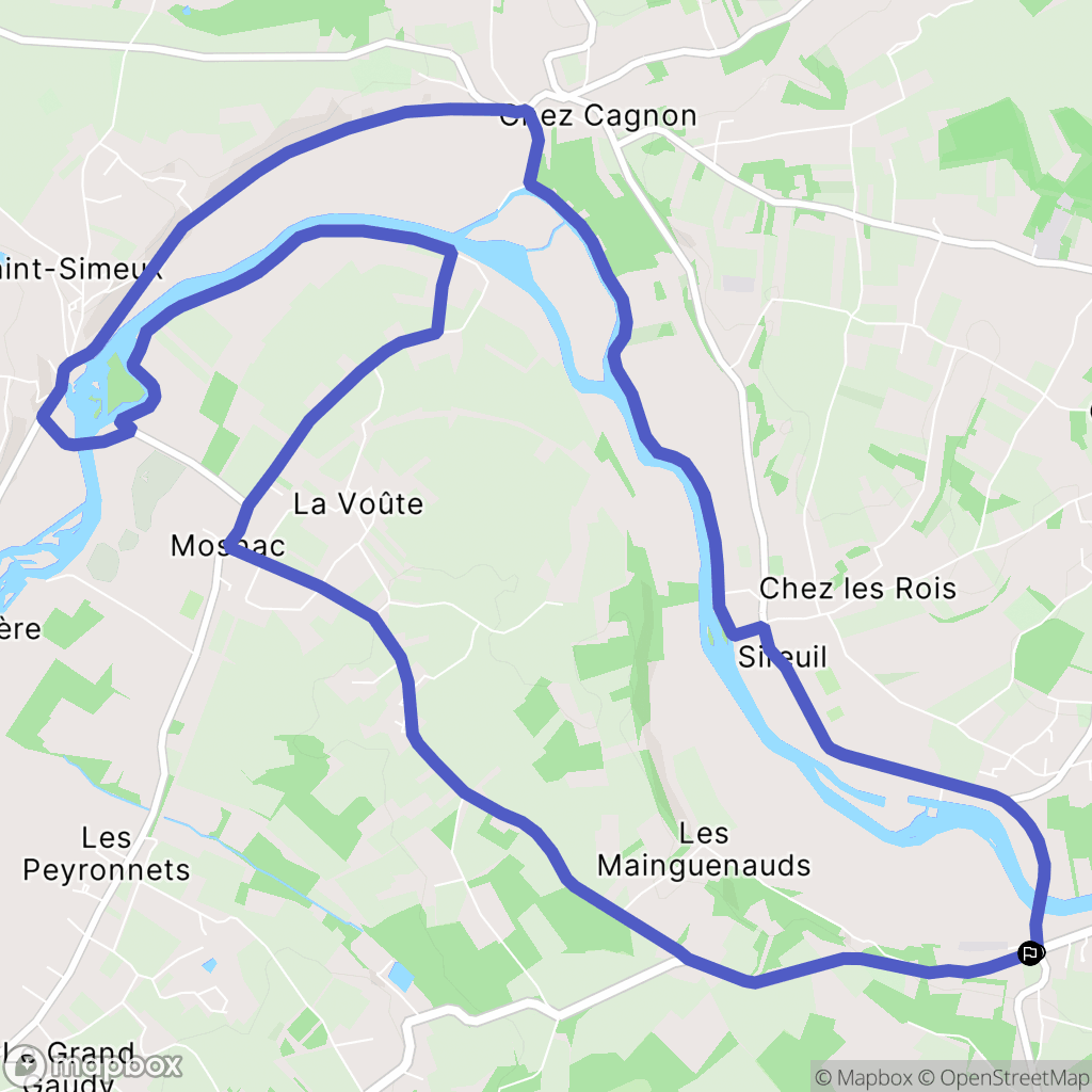Roullet-Saint-Estèphe : carte du parcours de randonnée - France
