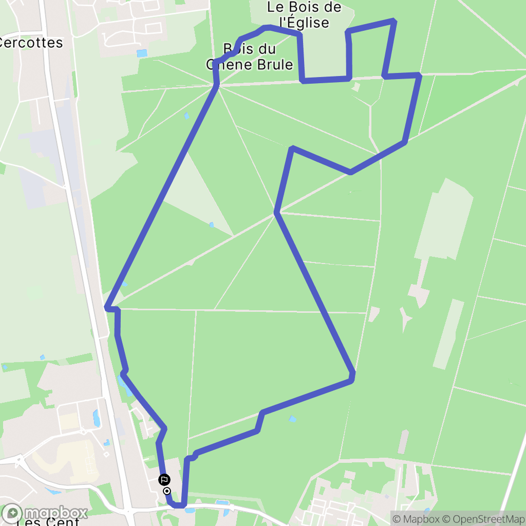 Saran : carte du parcours de randonnée - France