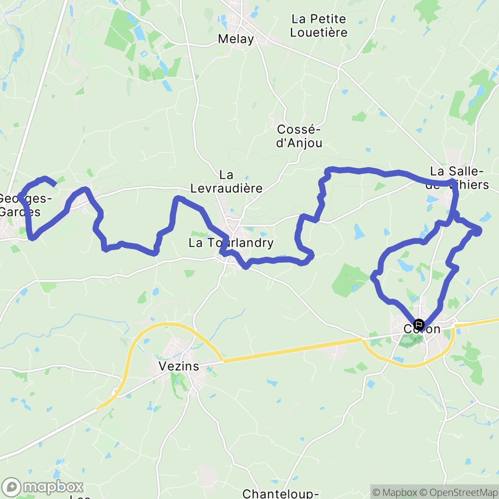 Coron : carte du parcours de randonnée - France