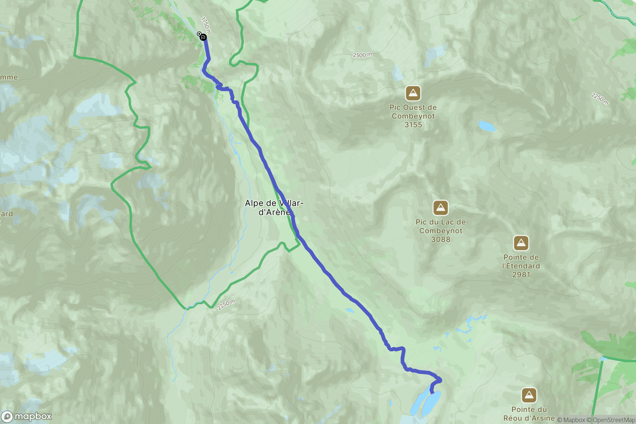 Villar-d'Arêne: routekaart voor buitenactiviteiten - France