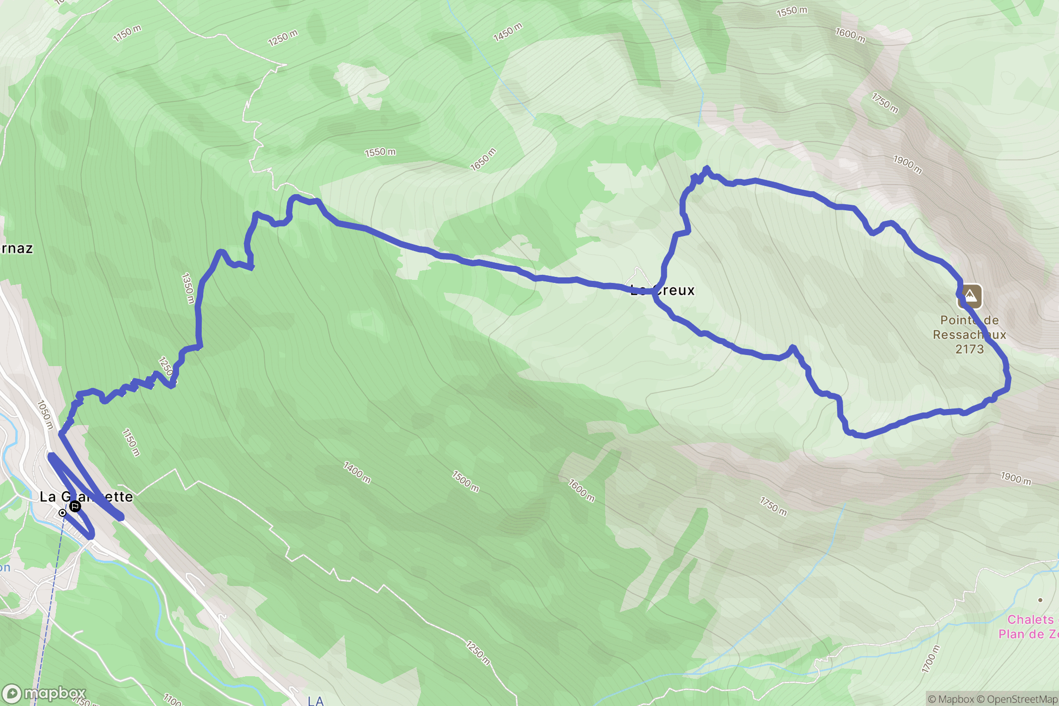 Morzine : carte du parcours de randonnée - France