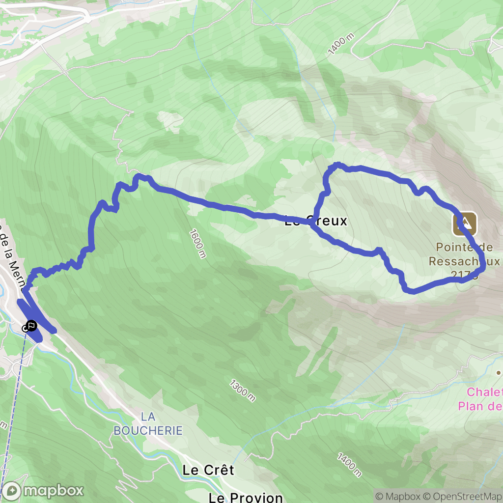Morzine : carte du parcours de randonnée - France