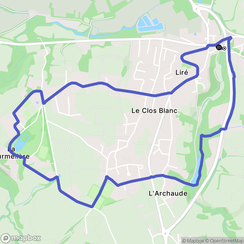 Orée-d'Anjou : carte du parcours de randonnée - France