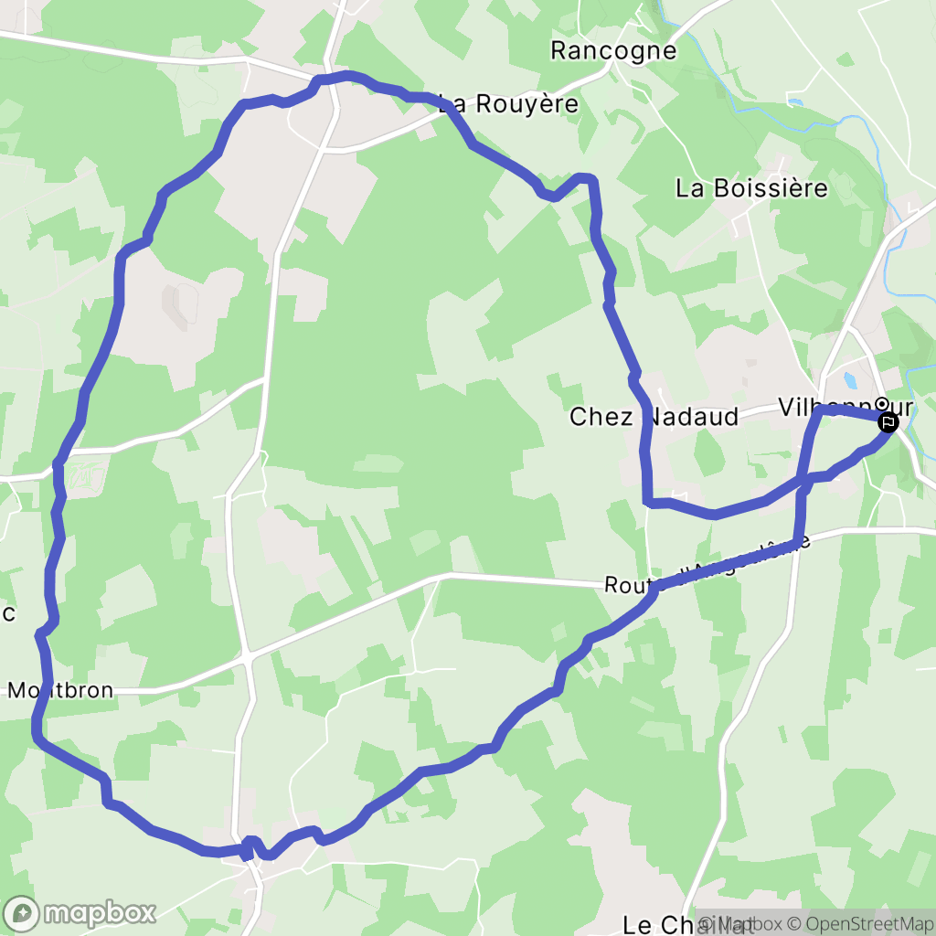 Moulins-sur-Tardoire : carte du parcours de randonnée - France
