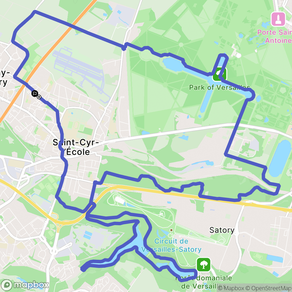 Saint-Cyr-l'École : carte du parcours de randonnée - France