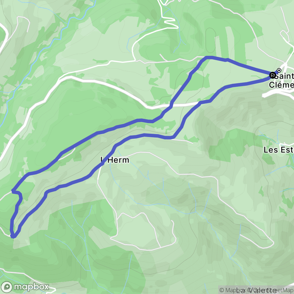 Saint-Clément : carte du parcours de randonnée - France