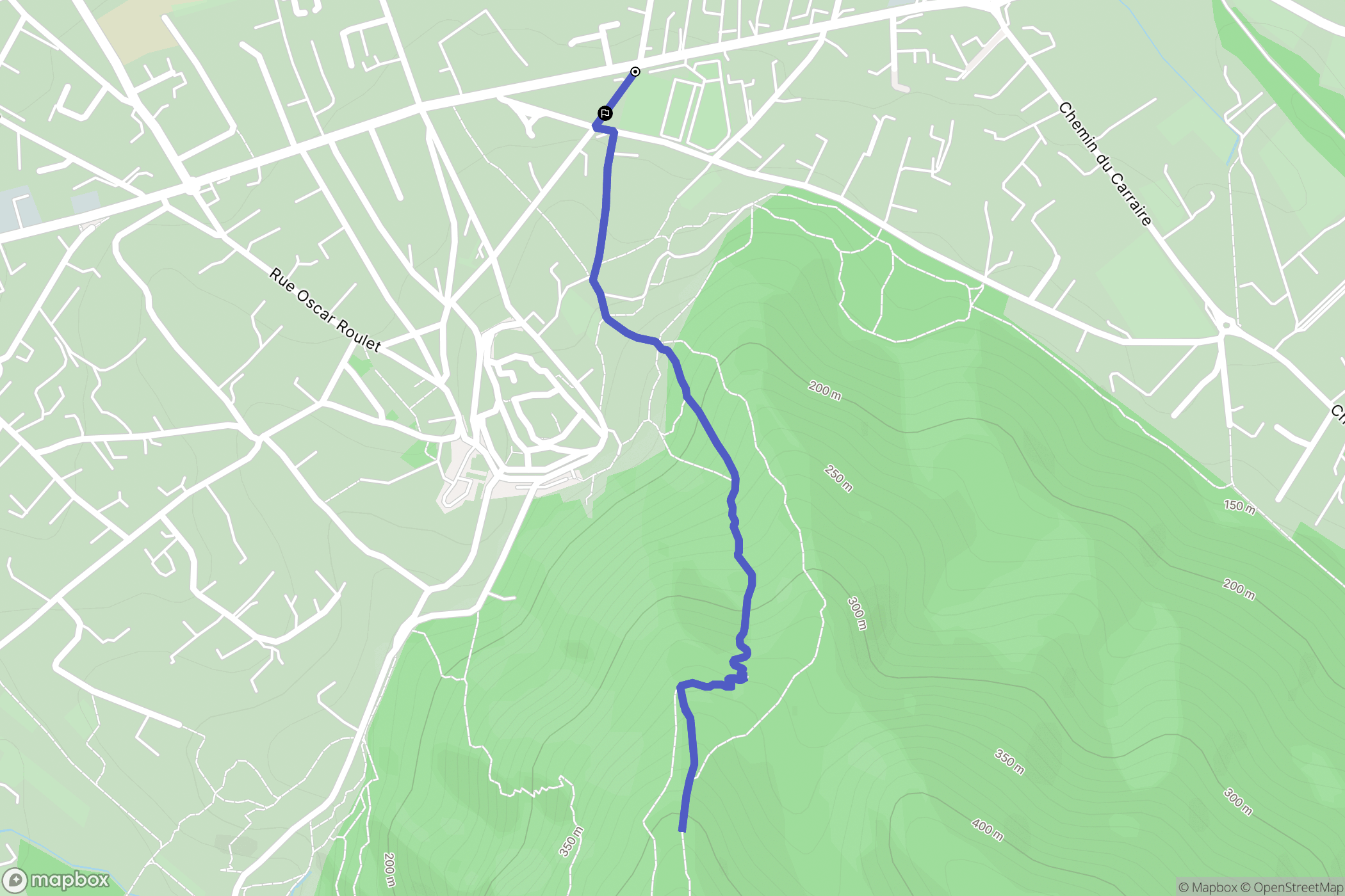 Robion : carte du parcours de randonnée - France