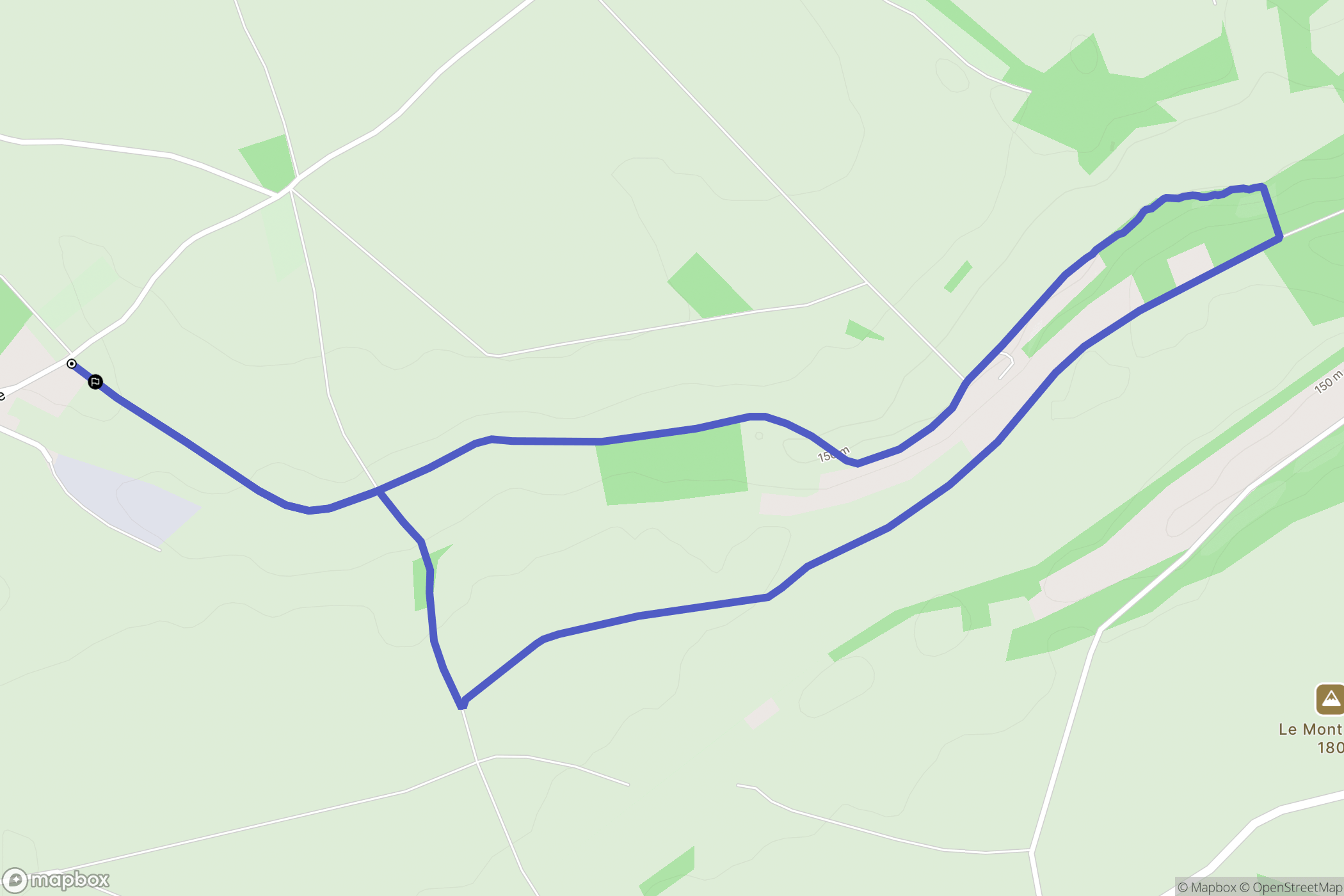 Cempuis : carte du parcours de randonnée - France