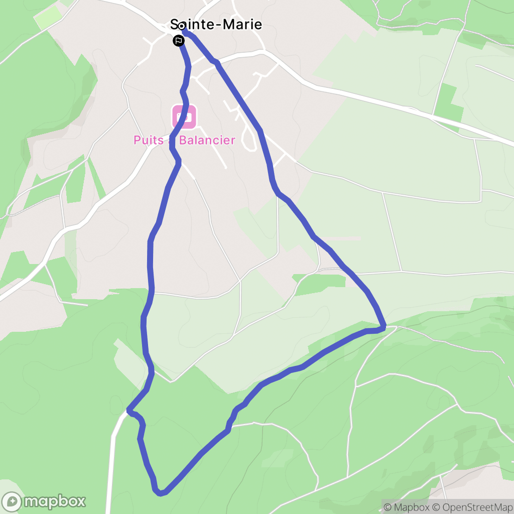 Sainte-Marie : carte du parcours de randonnée - France