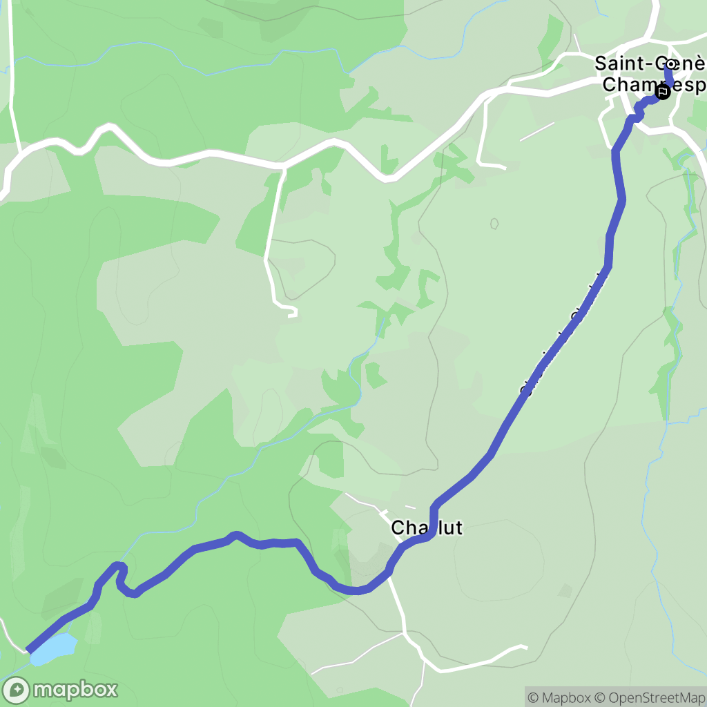 Saint-Gènes-Champespe: routekaart voor buitenactiviteiten - France