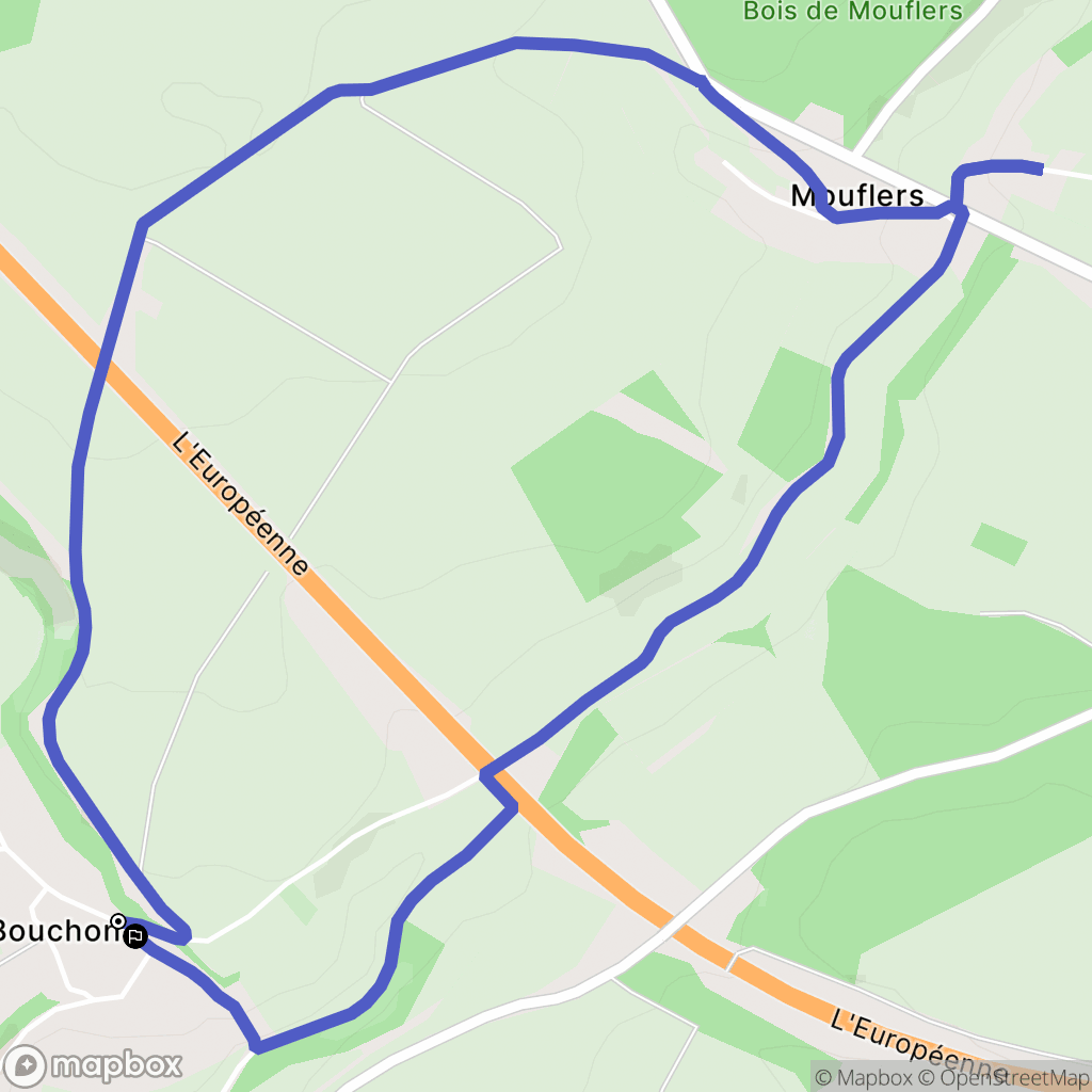 Bouchon : carte du parcours de randonnée - France