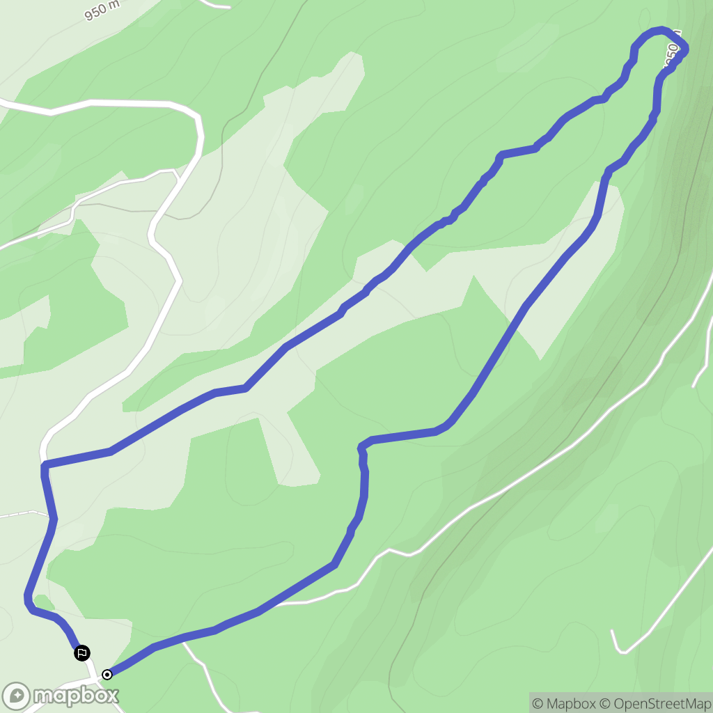 Montperreux : carte du parcours de randonnée - France
