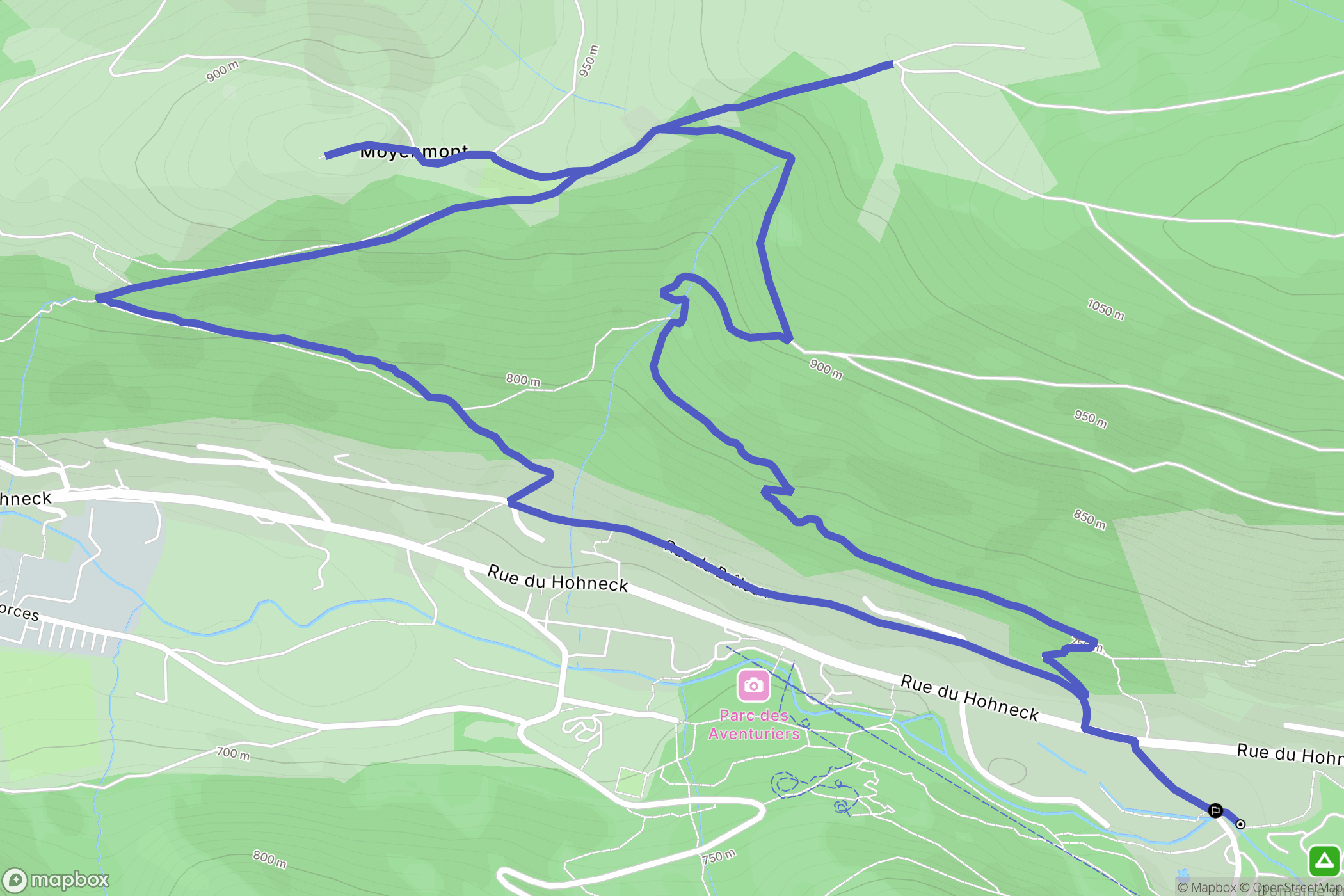 La Bresse : carte du parcours de randonnée - France
