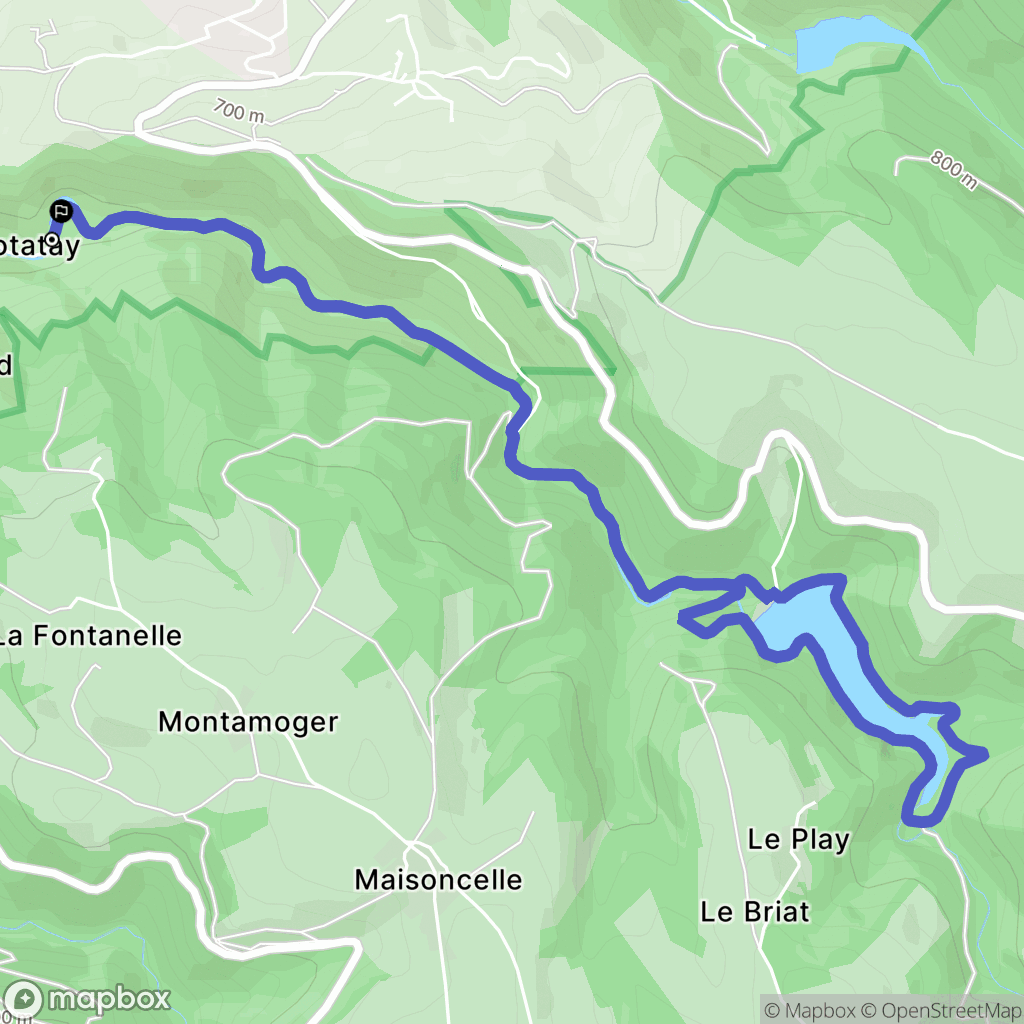 Le Chambon-Feugerolles : carte du parcours de randonnée - France
