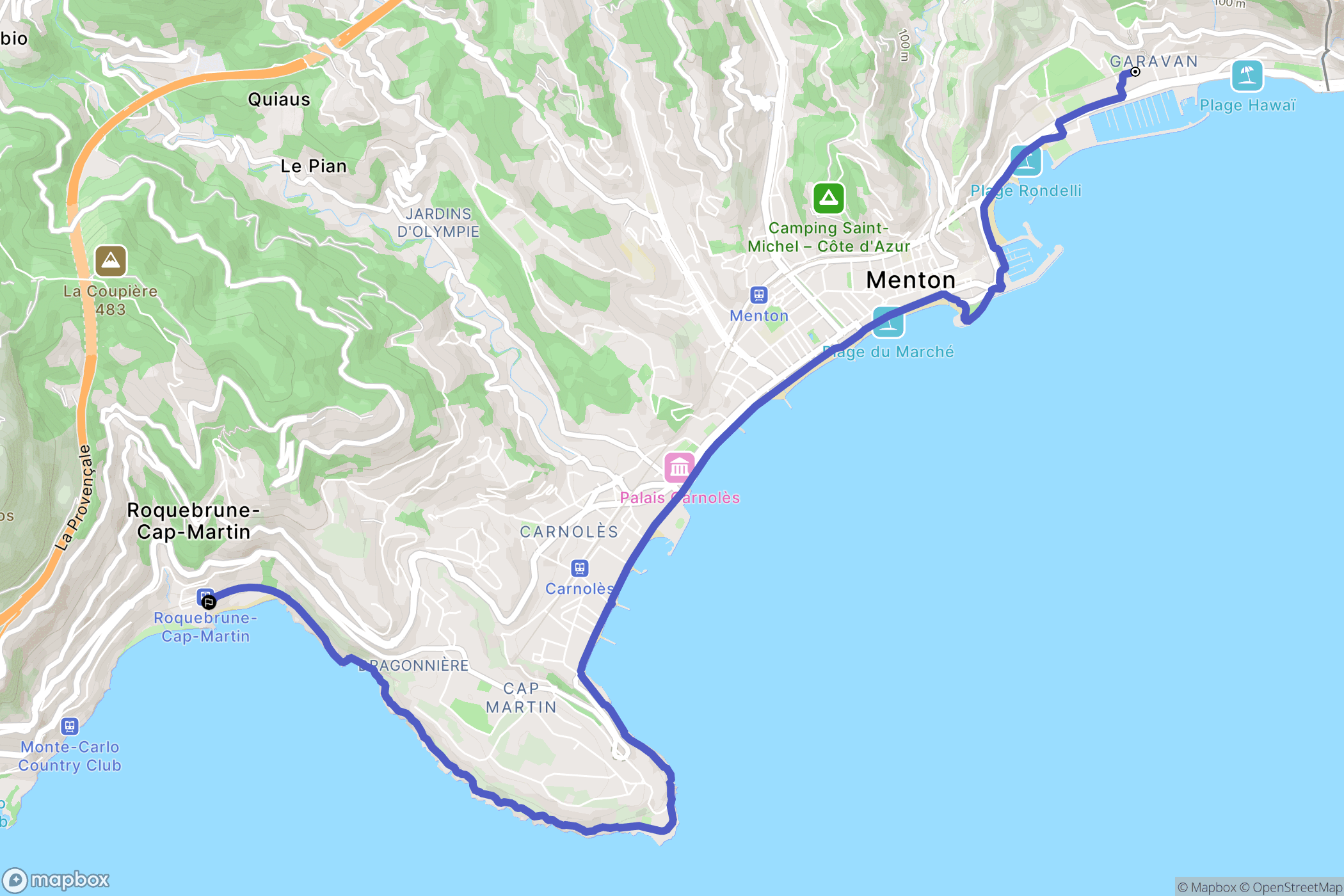 Menton: routekaart voor buitenactiviteiten - France