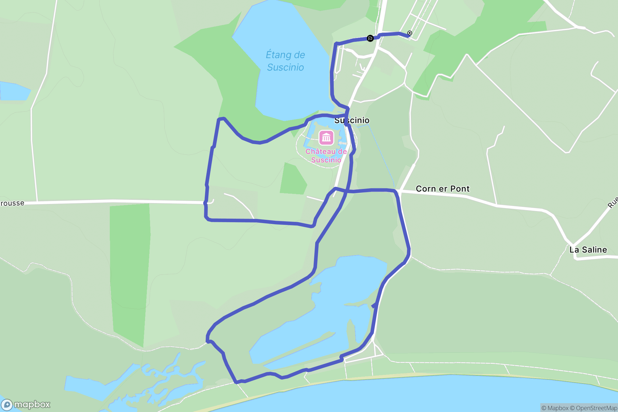 Sarzeau : carte du parcours de randonnée - France