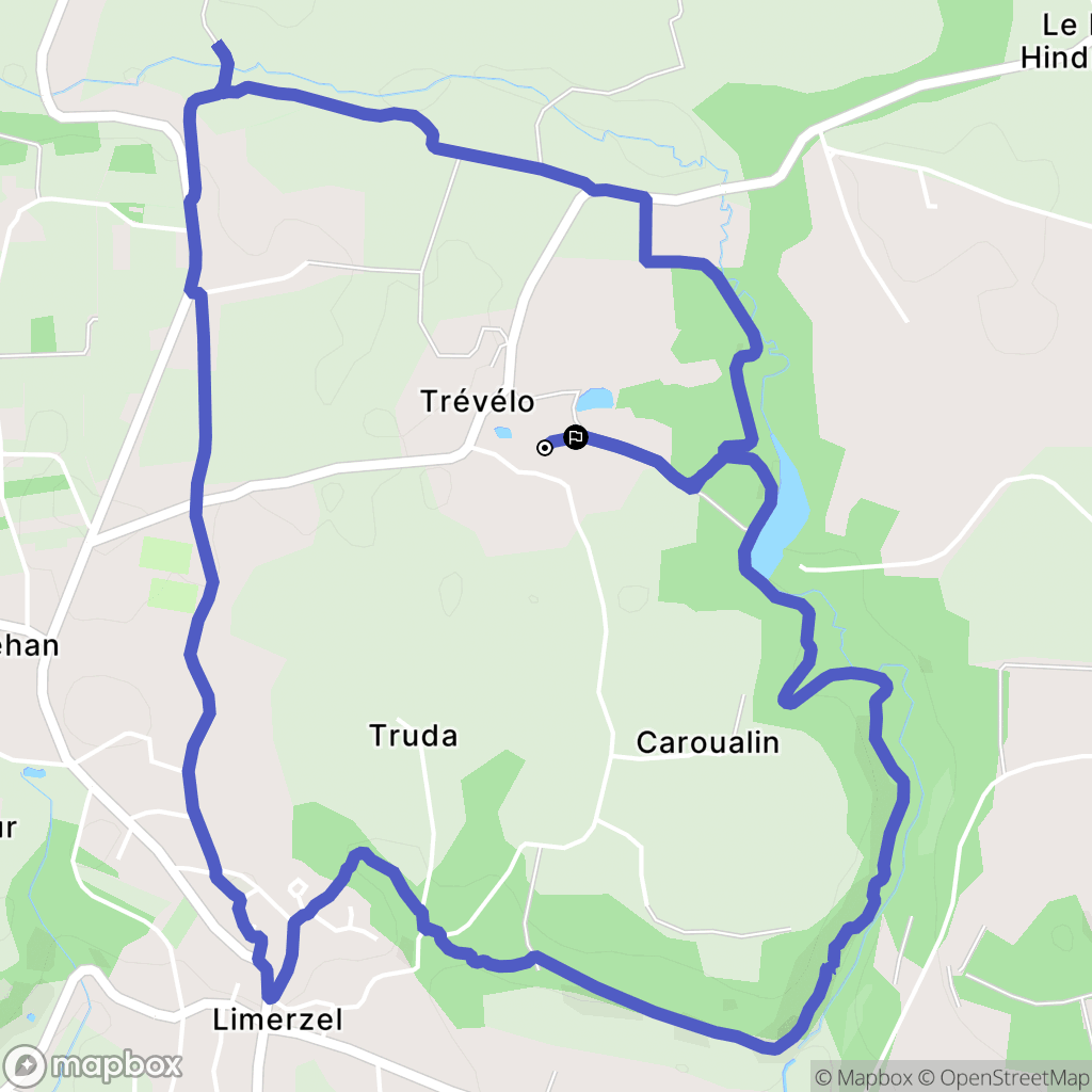 Limerzel : carte du parcours de randonnée - France