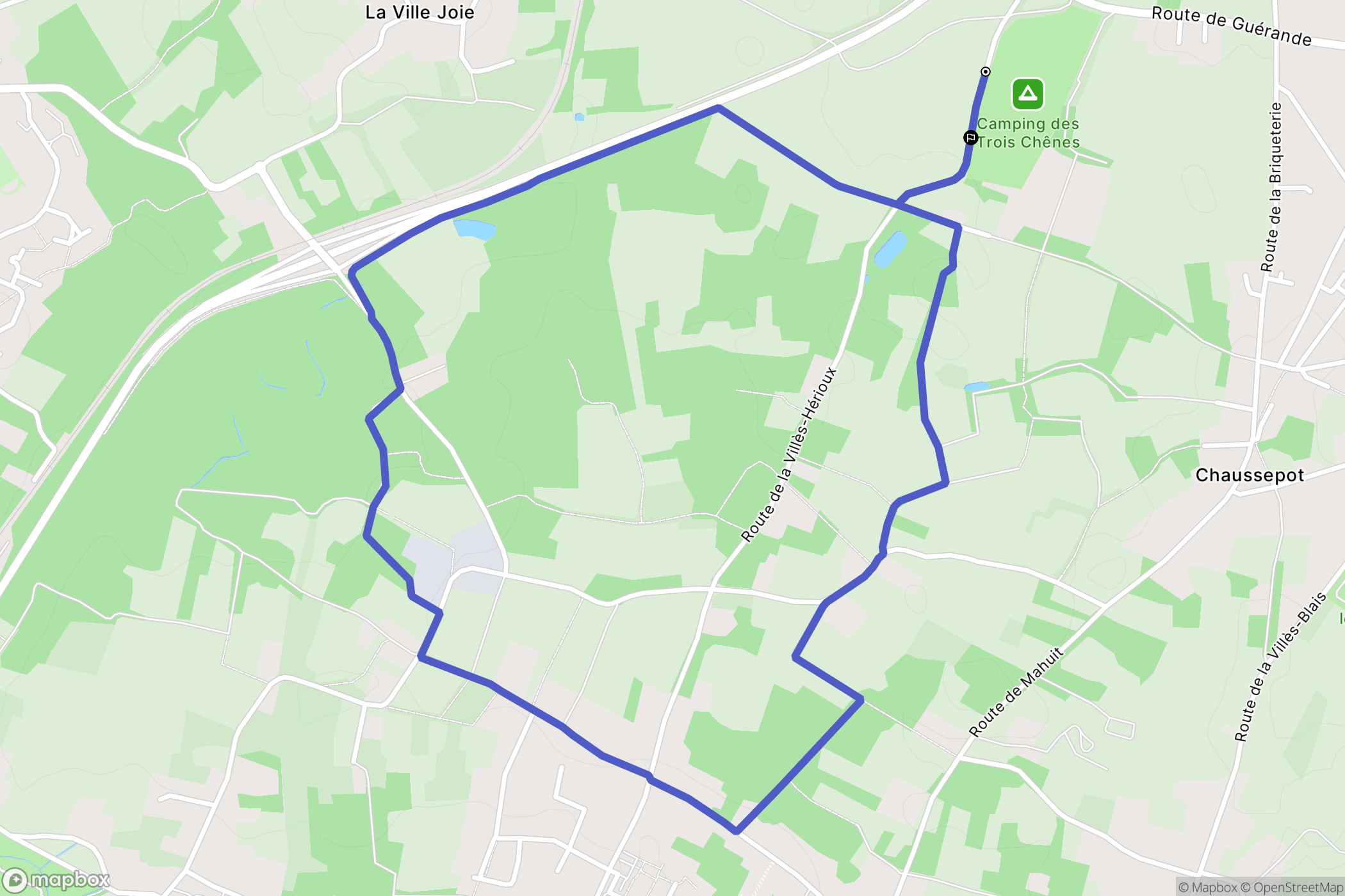 Pornichet : carte du parcours de randonnée - France
