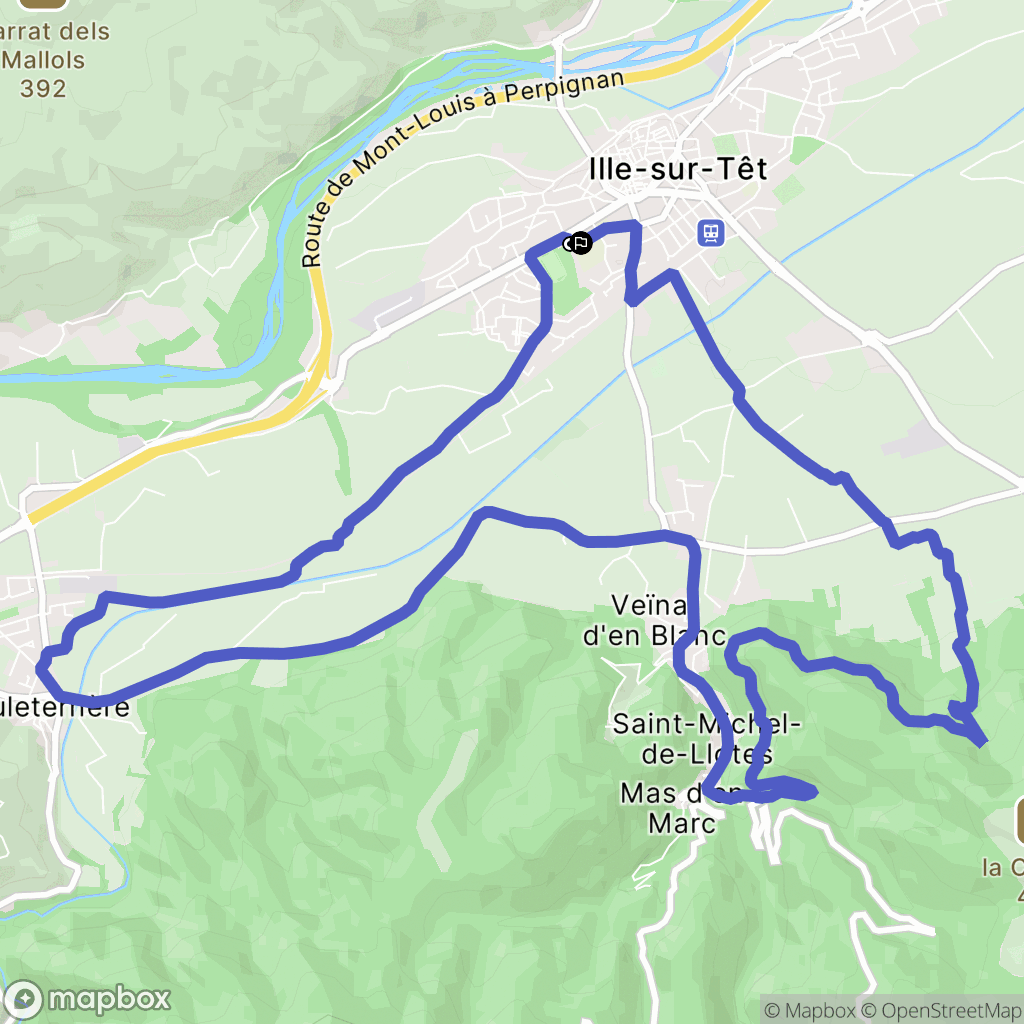 Ille-sur-Têt : carte du parcours de randonnée - France