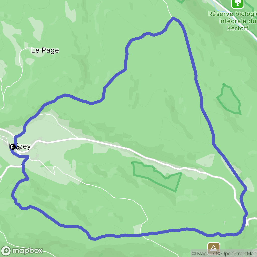 Liézey : carte du parcours de randonnée - France