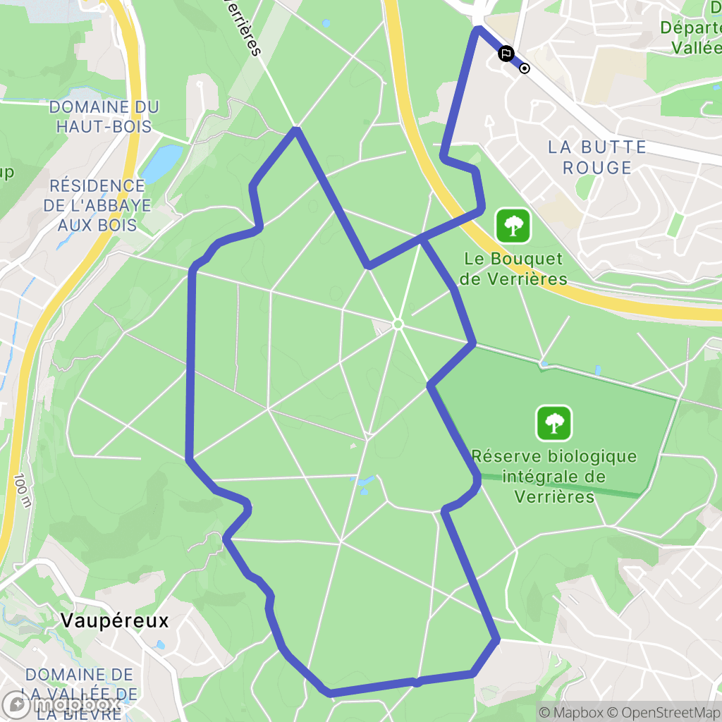 Châtenay-Malabry : carte du parcours de randonnée - France