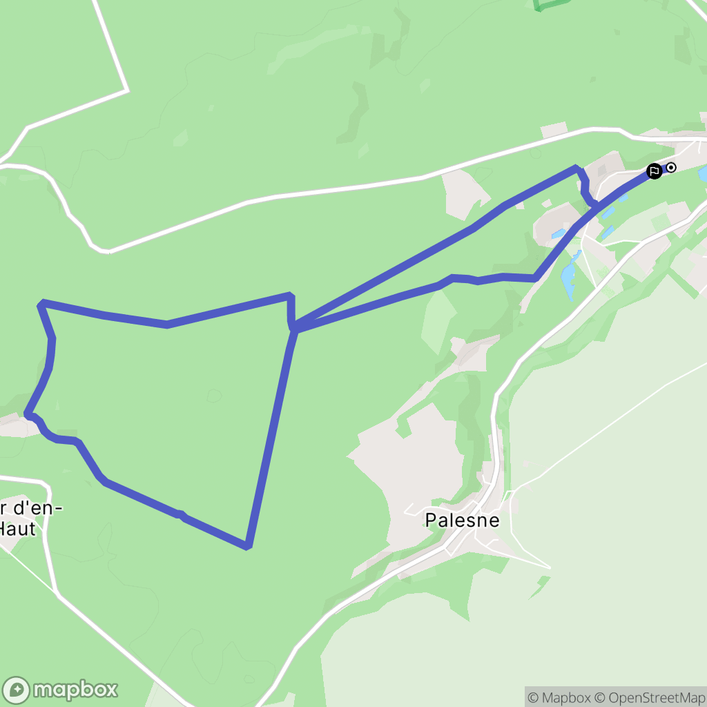 Pierrefonds : carte du parcours de randonnée - France
