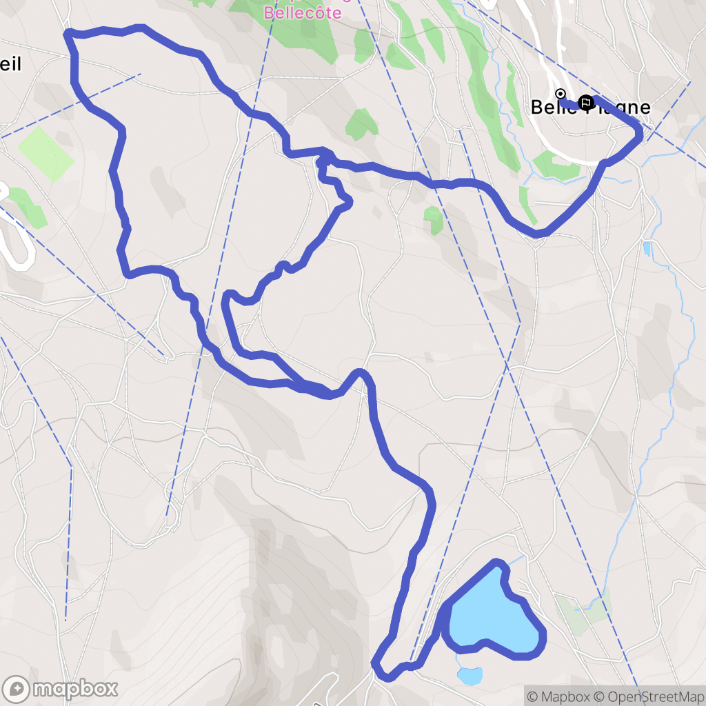 La Plagne-Tarentaise : carte du parcours de randonnée - France