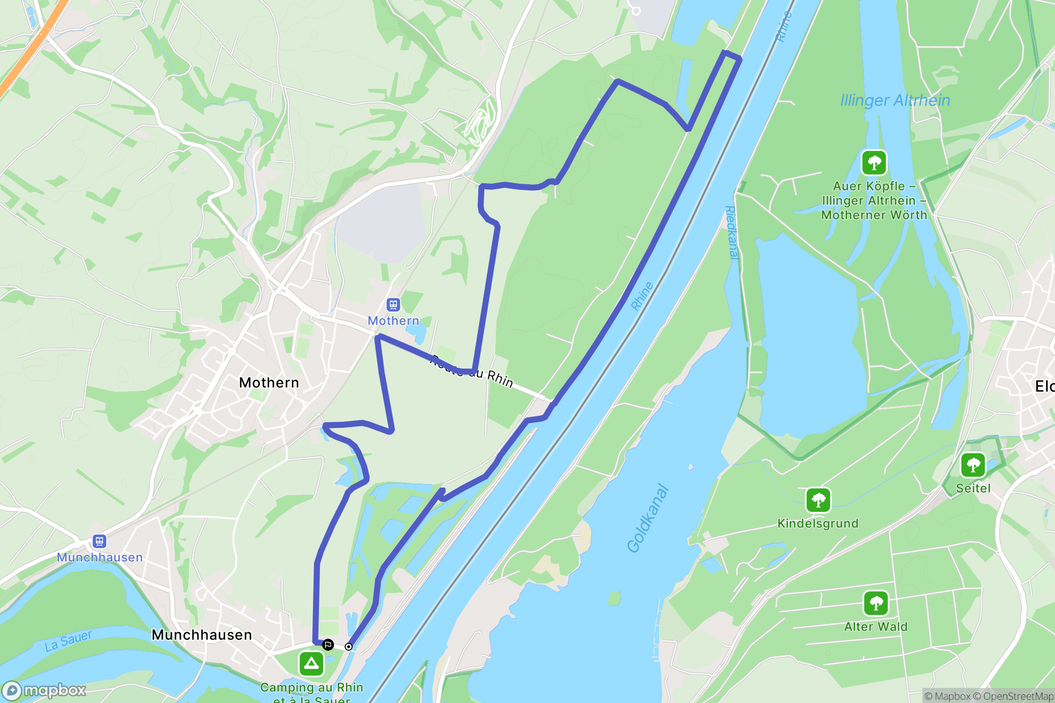 Munchhausen : carte du parcours de randonnée - France