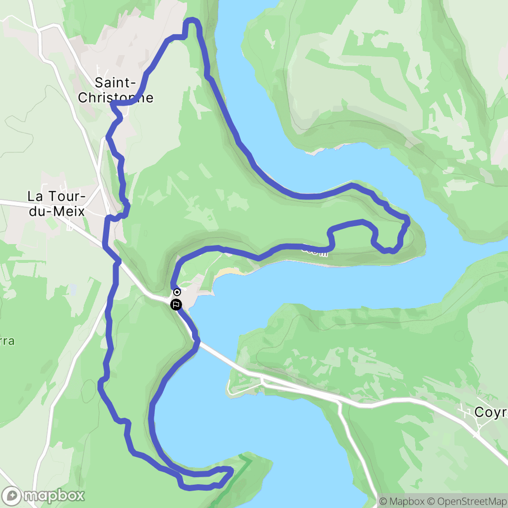 La Tour-du-Meix : carte du parcours de randonnée - France