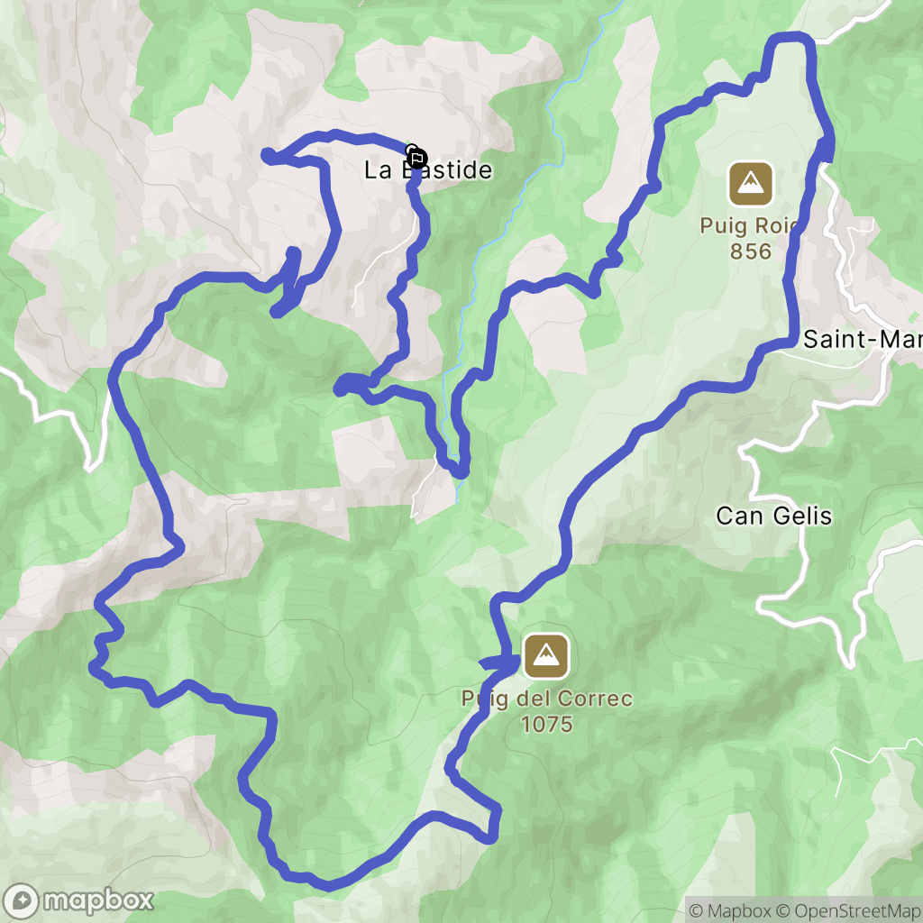 La Bastide : carte du parcours de randonnée - France