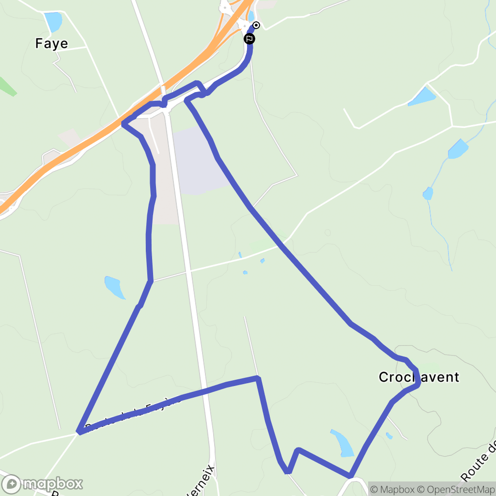 Bizeneuille : carte du parcours de randonnée - France