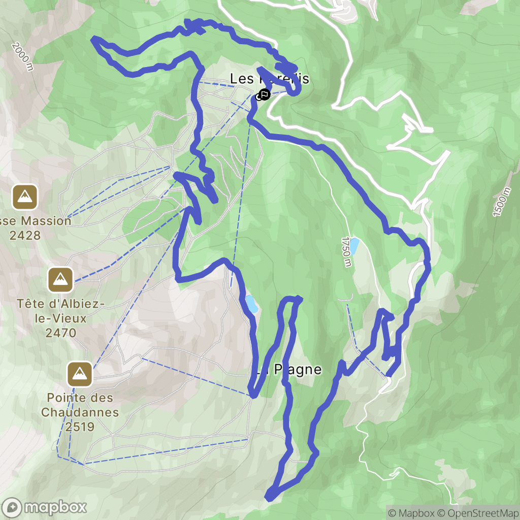 Montricher-Albanne : carte du parcours de randonnée - France