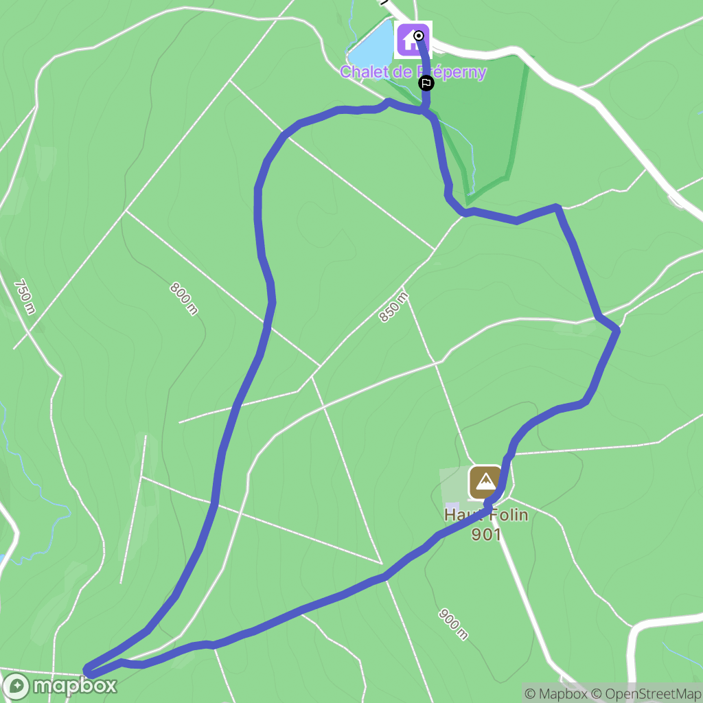 Arleuf : carte du parcours de randonnée - France