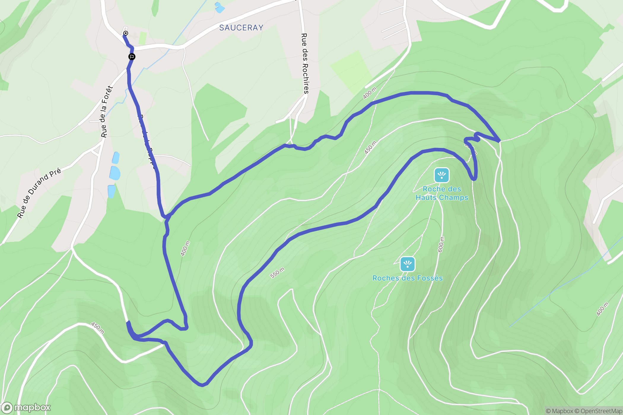 Saint-Michel-sur-Meurthe : carte du parcours de randonnée - France
