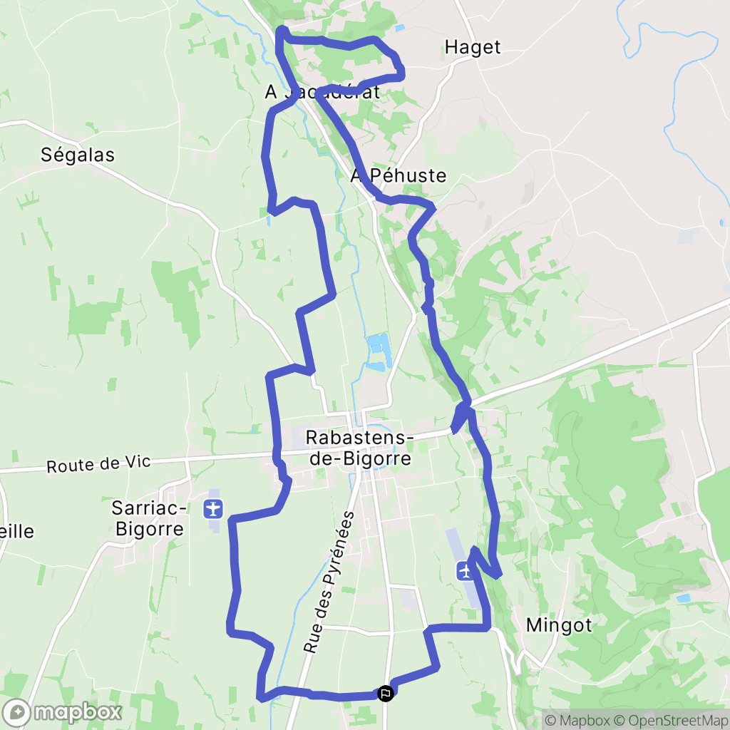 Lacassagne : carte du parcours de randonnée - France