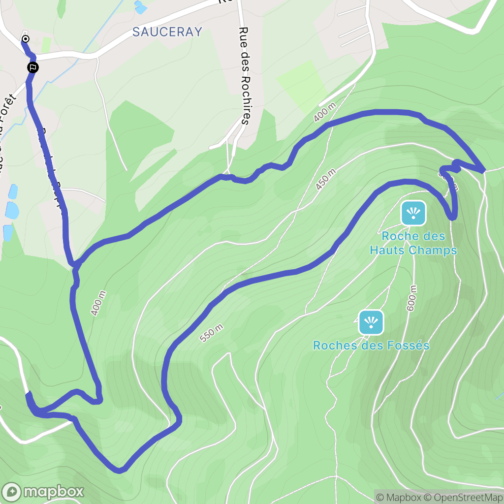 Saint-Michel-sur-Meurthe : carte du parcours de randonnée - France