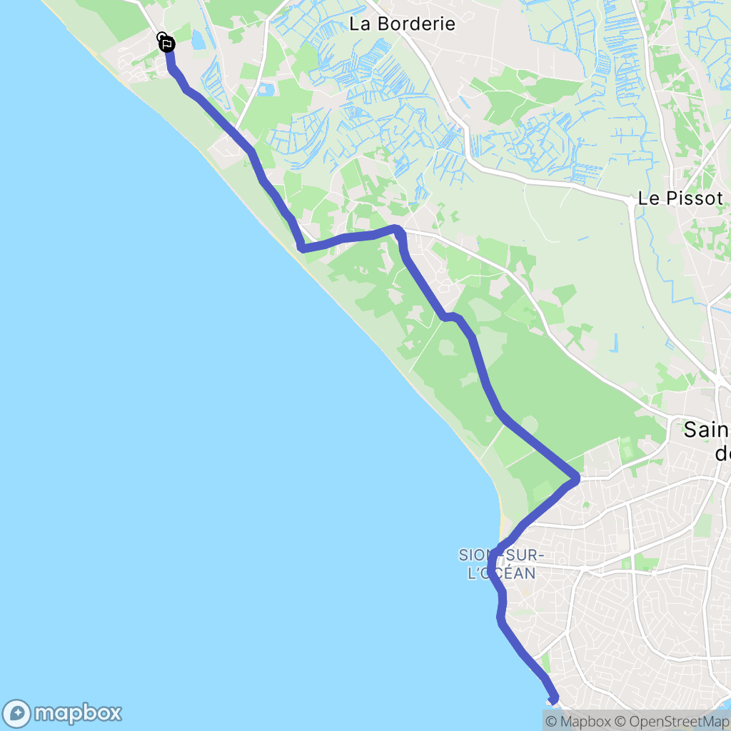 Saint-Hilaire-de-Riez : carte du parcours de randonnée - France