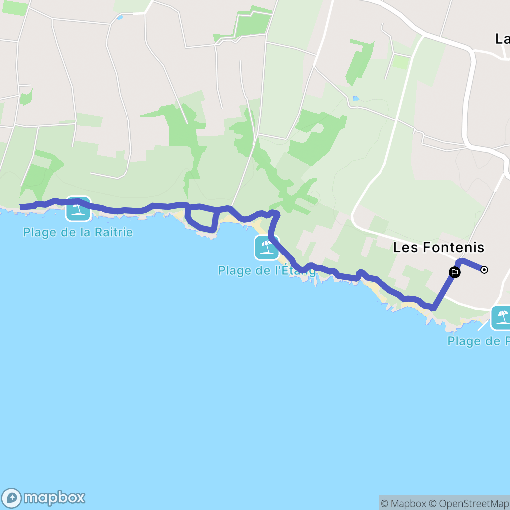 Pornic : carte du parcours de randonnée - France