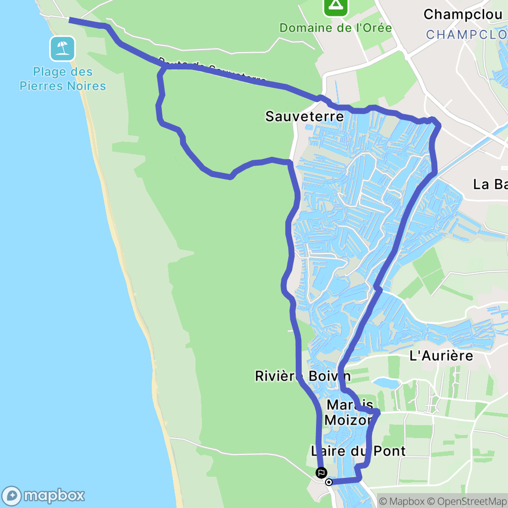 Les Sables-d'Olonne : carte du parcours de randonnée - France