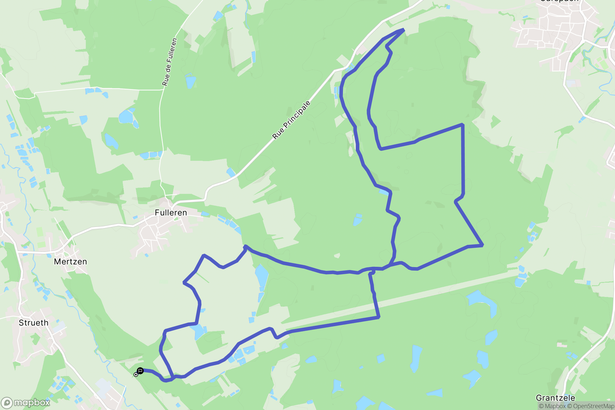 Hindlingen : carte du parcours de randonnée - France