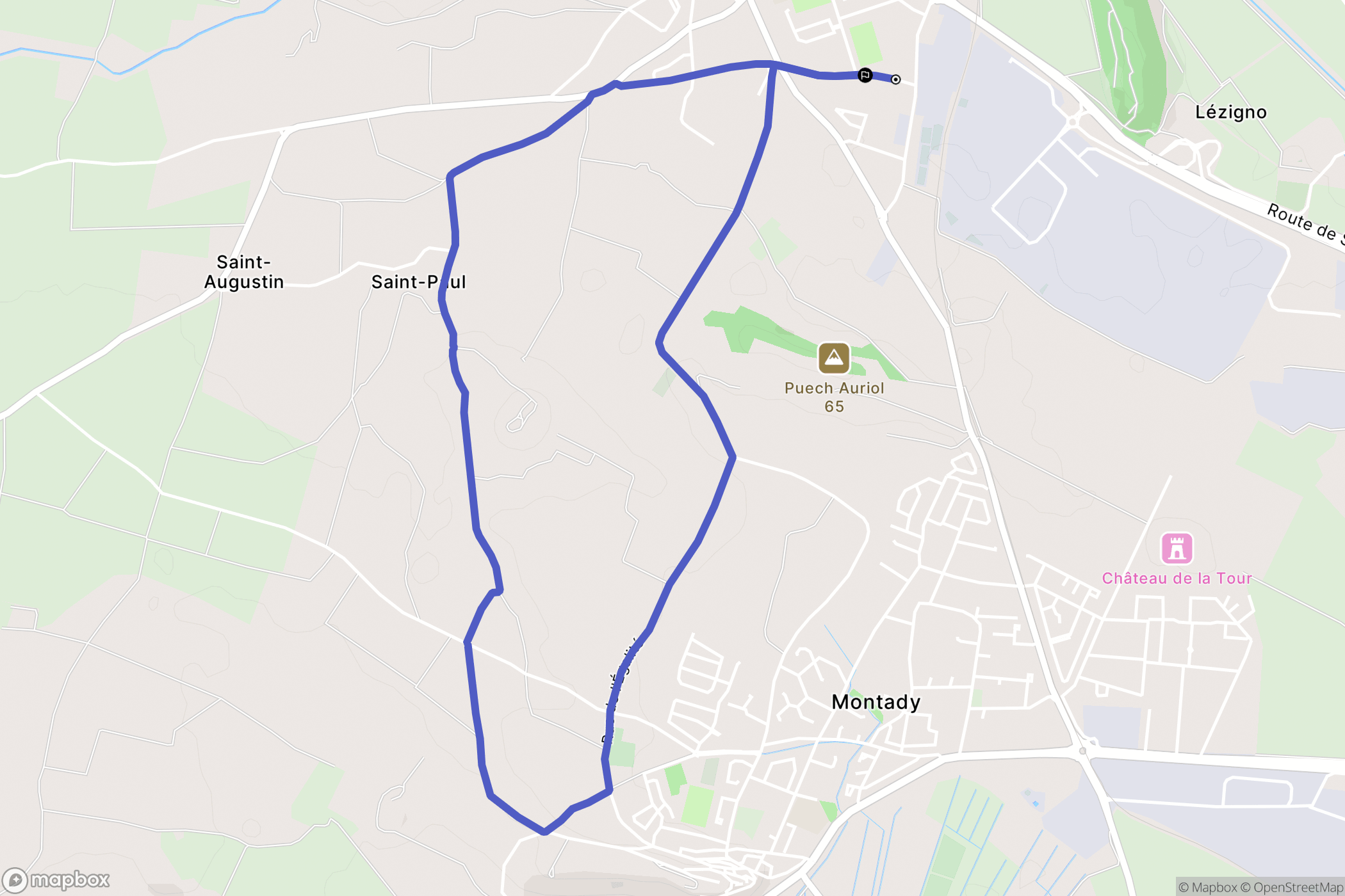 Maureilhan : carte du parcours de randonnée - France