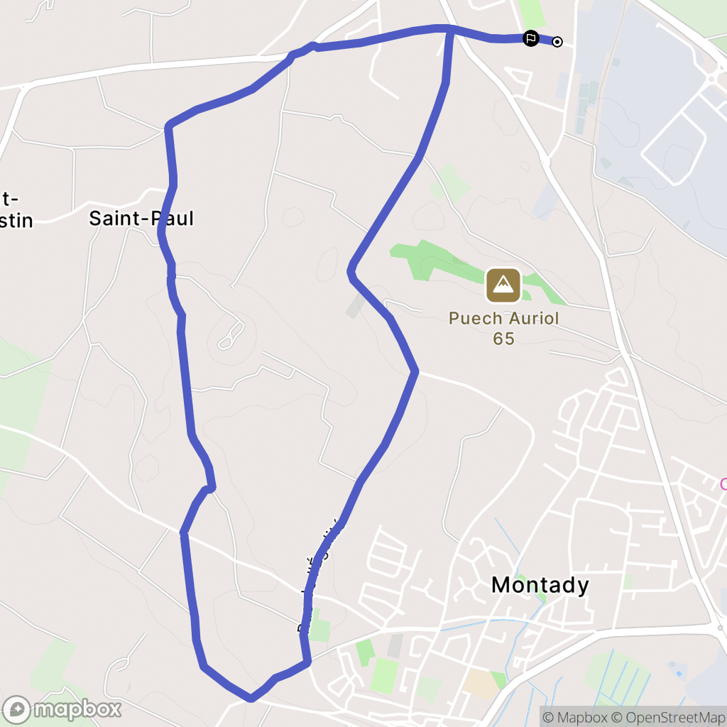 Maureilhan : carte du parcours de randonnée - France